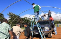Constructing Greenhouses in the Waimea Nui Community.