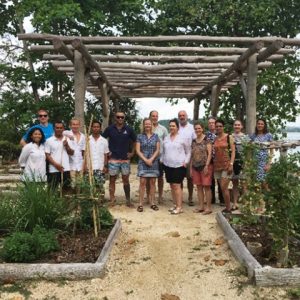 ASU faculty and Conservation International staff group photo on garden