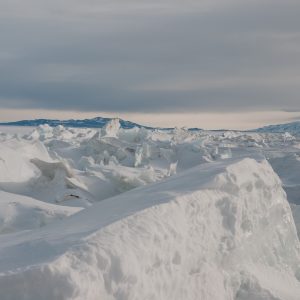 An expanse of sea ice in Antarctica