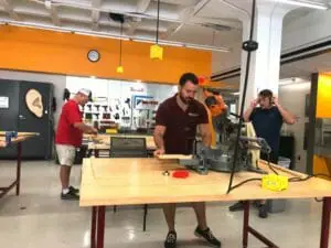 ASU Engineering students working on converting trailer into a sustainability friendly and sustainable space