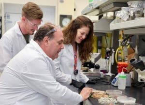 Garcia-Pichel and his team in the laboratory
