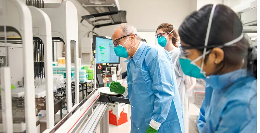 Josh LaBaer in one of the testing labs.
