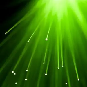bursts of green light