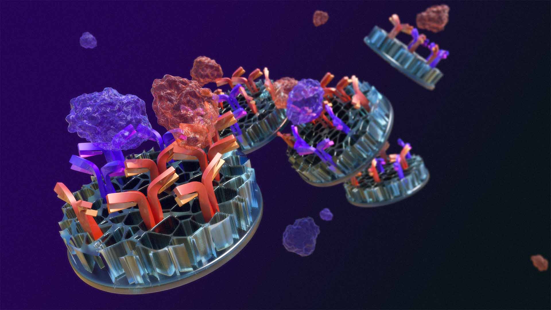 Illustration of NanoDisk-MS assay testing for TB