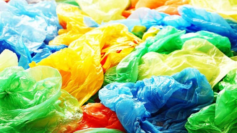 pile of colorful plastic bags