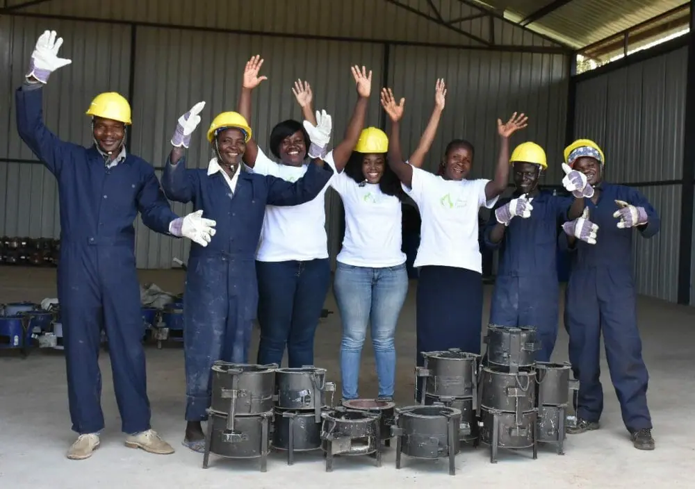 Stove construction workers